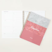 Ruddy Pink Batik Grey Waterverf Naam Planner (Display)