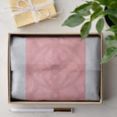 Ruddy Pink Batik Grey Waterverf Naam Tissuepapier (Geschenk)