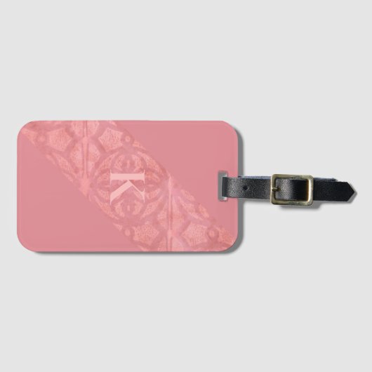 Ruddy Pink Batik Letter Bagagelabel (Voorkant (horizontaal))