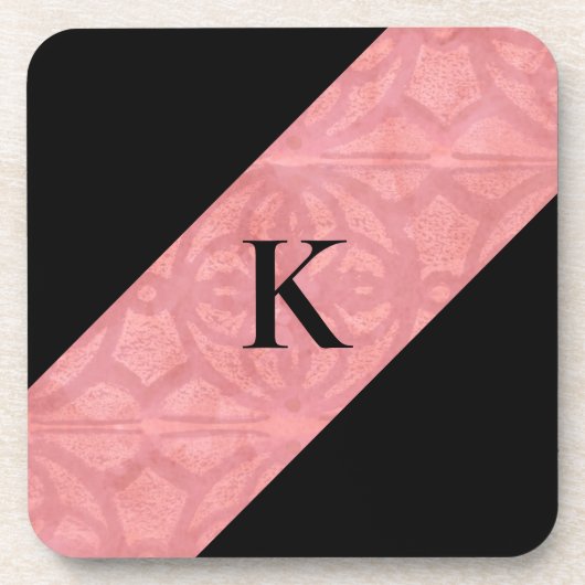 Ruddy Pink Batik Letter Bier Onderzetter (Voorkant)