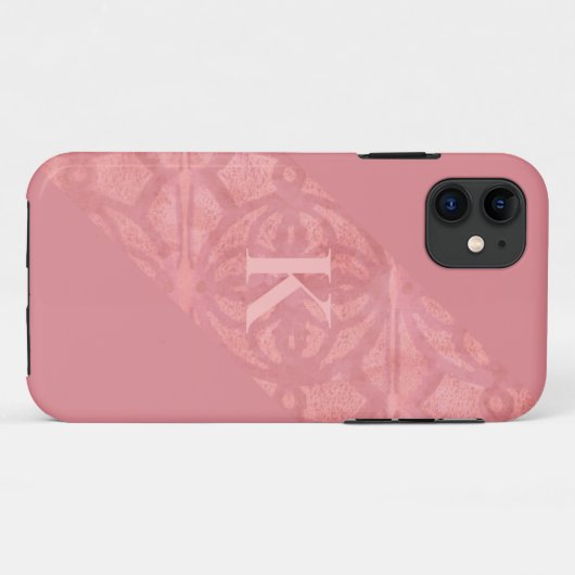 Ruddy Pink Batik Letter Case-Mate iPhone Case (Achterkant (horizontaal))