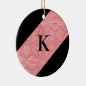 Ruddy Pink Batik Letter Keramisch Ornament (Rechts)