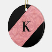Ruddy Pink Batik Letter Keramisch Ornament (Links)