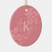 Ruddy Pink Batik Letter Keramisch Ornament (Rechts)