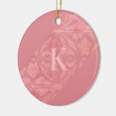 Ruddy Pink Batik Letter Keramisch Ornament (Links)