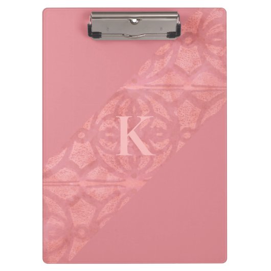 Ruddy Pink Batik Letter Klembord (Voorkant)