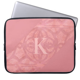 Ruddy Pink Batik Letter Laptop Sleeve
