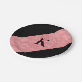 Ruddy Pink Batik Letter Papieren Bordje (Gekanteld)