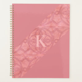 Ruddy Pink Batik Letter Planner