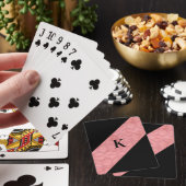 Ruddy Pink Batik Letter Pokerkaarten (Insitu)