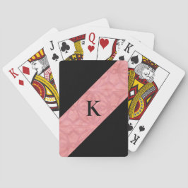 Ruddy Pink Batik Letter Pokerkaarten