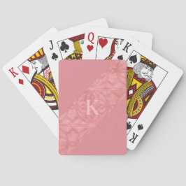Ruddy Pink Batik Letter Pokerkaarten