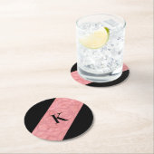 Ruddy Pink Batik Letter Ronde Kartonnen Onderzetter (Insitu)