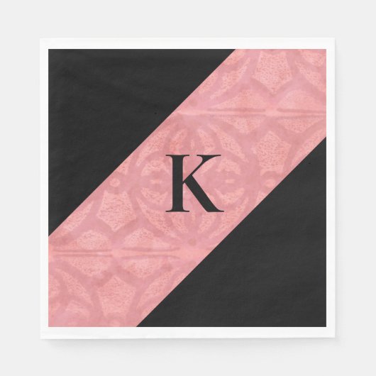 Ruddy Pink Batik Letter Servet (Voorkant)