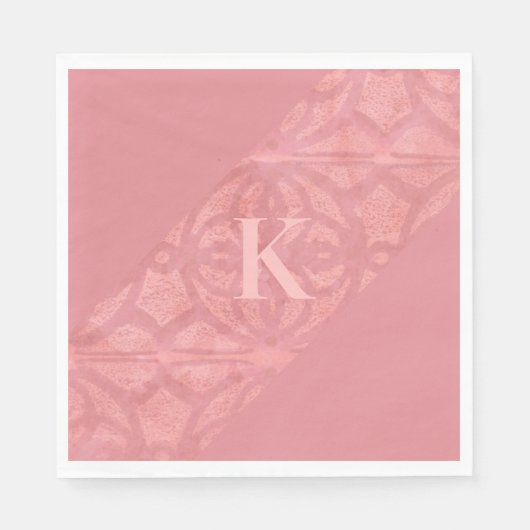 Ruddy Pink Batik Letter Servet (Voorkant)