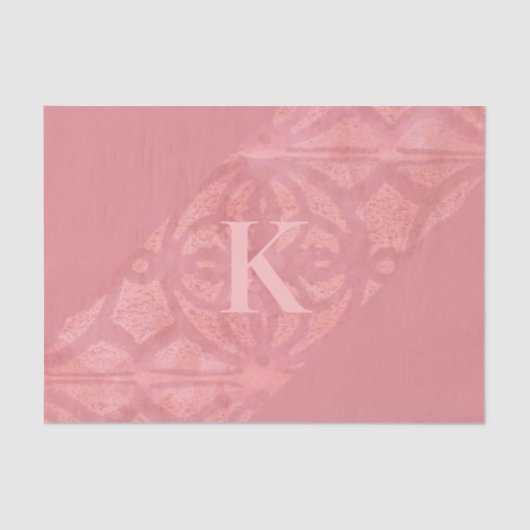Ruddy Pink Batik Letter Tissuepapier (Voorkant)
