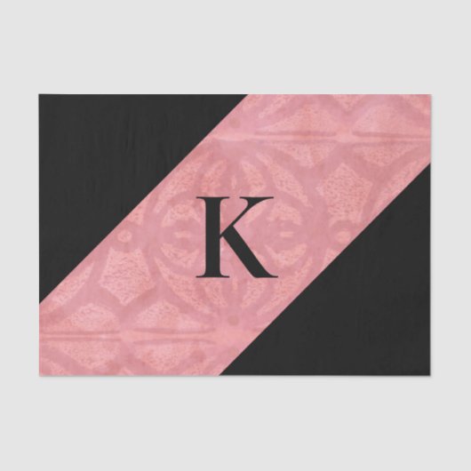 Ruddy Pink Batik Letter Tissuepapier (Voorkant)