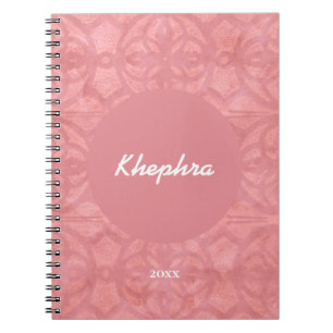 Ruddy Pink Batik Naam en Jaar Notitieboek