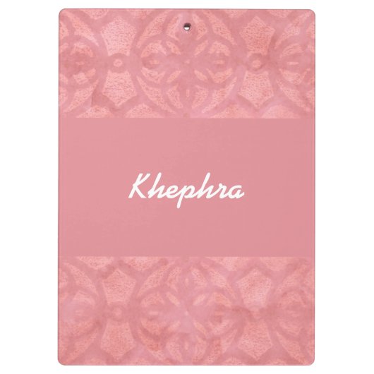 Ruddy Pink Batik Naam Klembord (Achterkant)