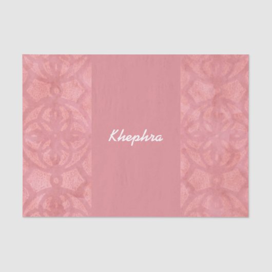 Ruddy Pink Batik Naam Tissuepapier (Voorkant)