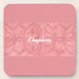 Ruddy Pink Batik Name Monogramed Bier Onderzetter