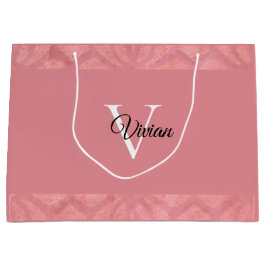 Ruddy Pink Batik Name Monogramed Groot Cadeauzakje