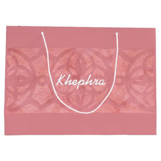 Ruddy Pink Batik Name Monogramed Groot Cadeauzakje (Achterkant)