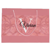 Ruddy Pink Batik Name Monogramed Groot Cadeauzakje (Achterkant)