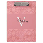 Ruddy Pink Batik Name Monogramed Klembord (Voorkant)