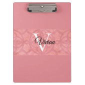 Ruddy Pink Batik Name Monogramed Klembord (Voorkant)