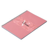 Ruddy Pink Batik Name Monogramed Notitieboek (Linkerzijde)