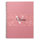Ruddy Pink Batik Name Monogramed Notitieboek (Voorkant)