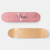 Ruddy Pink Batik Name Monogramed Persoonlijk Skateboard (Horizontaal)