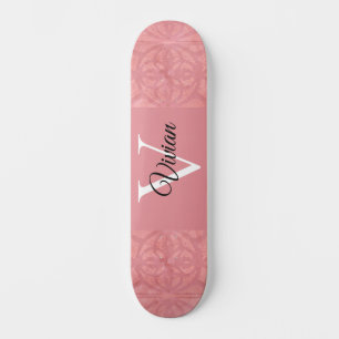 Ruddy Pink Batik Name Monogramed Persoonlijk Skateboard