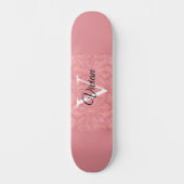 Ruddy Pink Batik Name Monogramed Persoonlijk Skateboard (Voorkant)