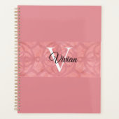 Ruddy Pink Batik Name Monogramed Planner (Voorkant)