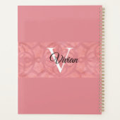 Ruddy Pink Batik Name Monogramed Planner (Achterkant)