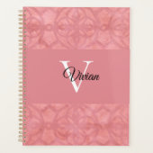 Ruddy Pink Batik Name Monogramed Planner (Voorkant)