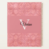 Ruddy Pink Batik Name Monogramed Planner (Achterkant)