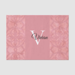 Ruddy Pink Batik Name Monogramed Tissuepapier