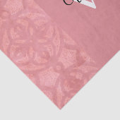 Ruddy Pink Batik Name Monogramed Tissuepapier (Detail)