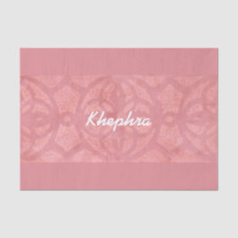 Ruddy Pink Batik Name Monogramed Tissuepapier