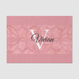 Ruddy Pink Batik Name Monogramed Tissuepapier