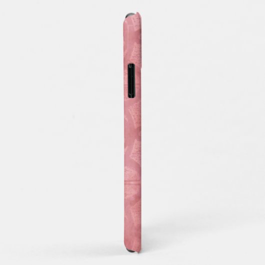 Ruddy Pink Waterverf Monogram Naam Case-Mate iPhone Case (Achterkant/rechts)