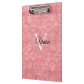 Ruddy Pink Waterverf Monogram Naam Klembord (Links)