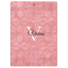 Ruddy Pink Waterverf Monogram Naam