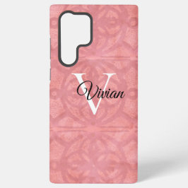 Ruddy Pink Waterverf Monogram Naam Samsung Galaxy Hoesje