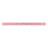 Ruddy Pink Waterverf Monogram Naam Satijnen Lint (Voorkant)