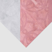 Ruddy roze batik en grijze Waterverf Letter-laptop Tissuepapier (Detail)