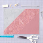 Ruddy roze batik en grijze Waterverf Letter-laptop Tissuepapier (Craft)